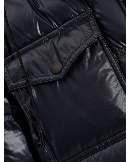 Moncler Black Erea Square-Quilted Hooded Short Down Jacket