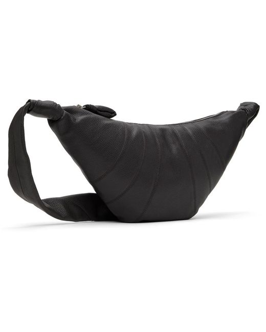 Lemaire Black Medium Croissant Crossbody Bag for men