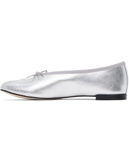 MARINE SERRE White Repetto Collaborates With Lilouh Soft Nappa Ballet Shoes