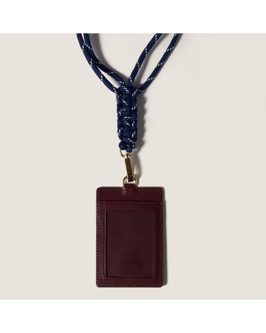 Miu Miu White Leather Card Holder