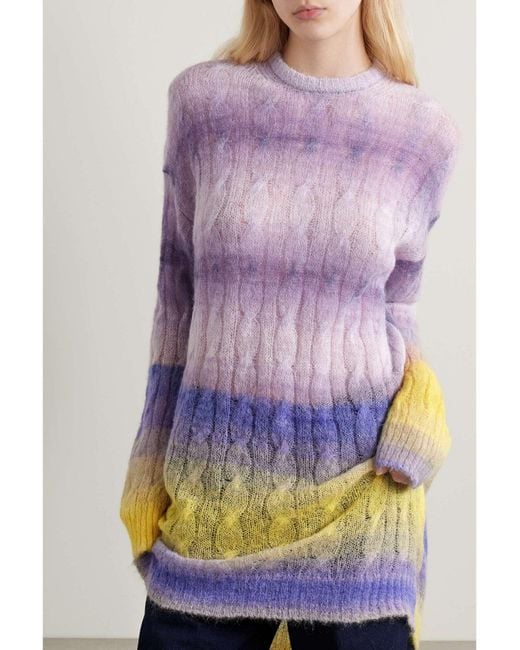 Etro Purple Long Sweater With Fading Effect