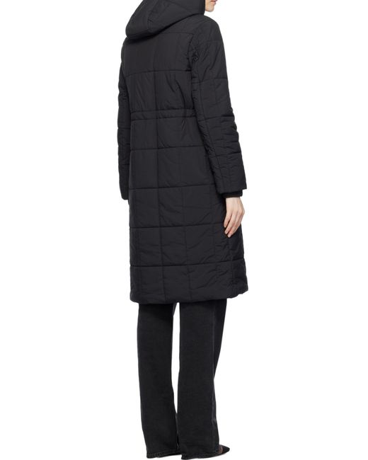Burberry Black Quilted Hooded Long-Sleeve Coat