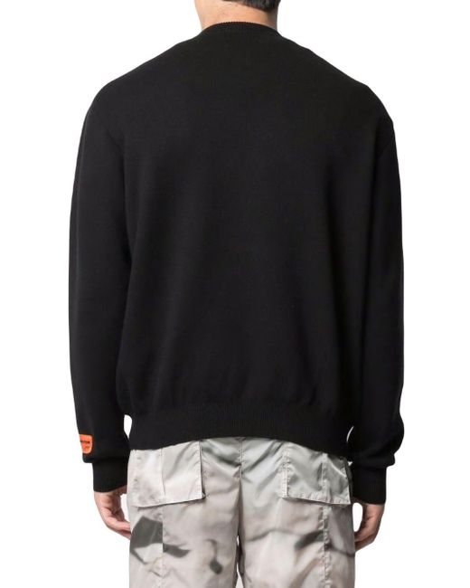 Heron Preston Black Logo Print Sweatshirt for men