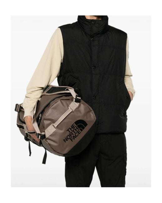 The North Face Black Base Camp Logo-Print Duffle Bag for men