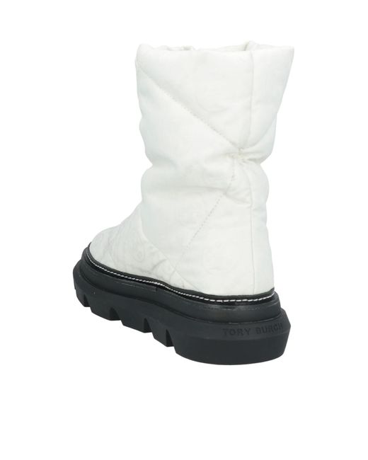 Tory Burch White Thick-Soled Warm Boots