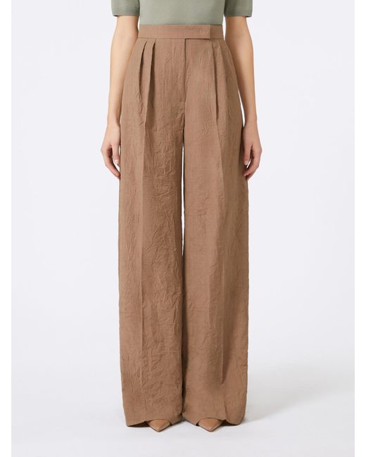 Max Mara Brown Woollen Cloth Trousers