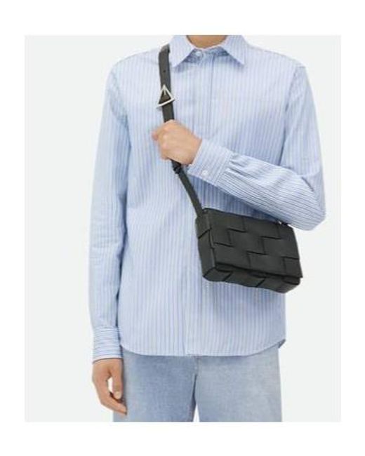 Bottega Veneta Black Cassette Woven Medium Shoulder Bag for men
