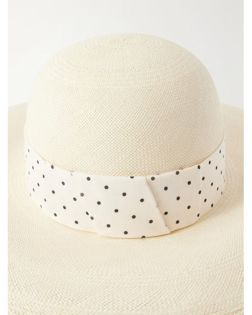 Tom Ford White Raffia Wide Brim Hat