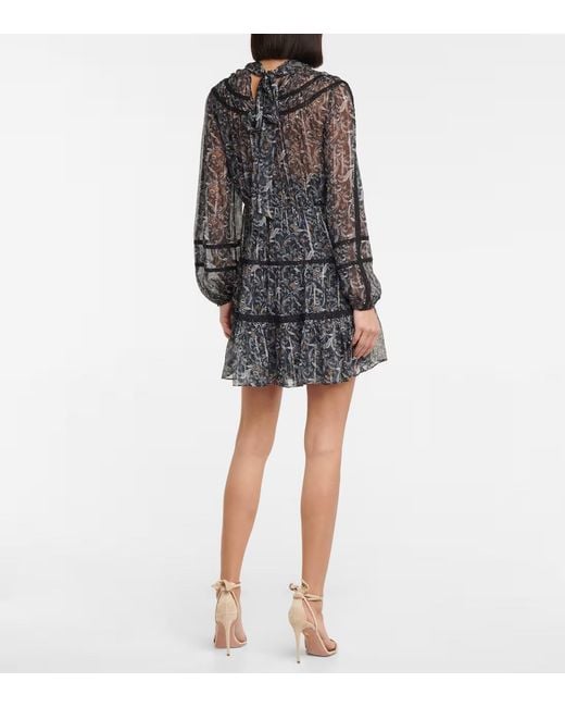 Veronica Beard Black Printed Mini Dress