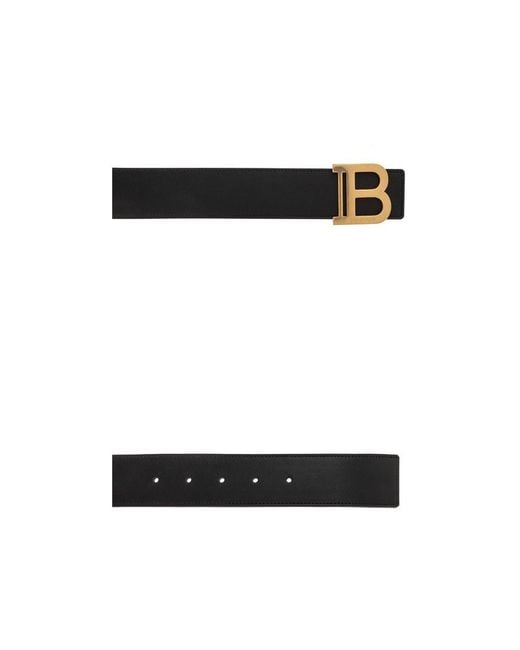 Balmain White B Logo Buckle Belt