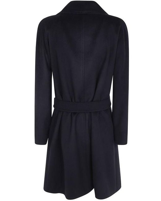 Max Mara Blue Long-Sleeved Coat