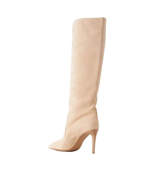 Paris Texas White Solid Suede Knee Boots