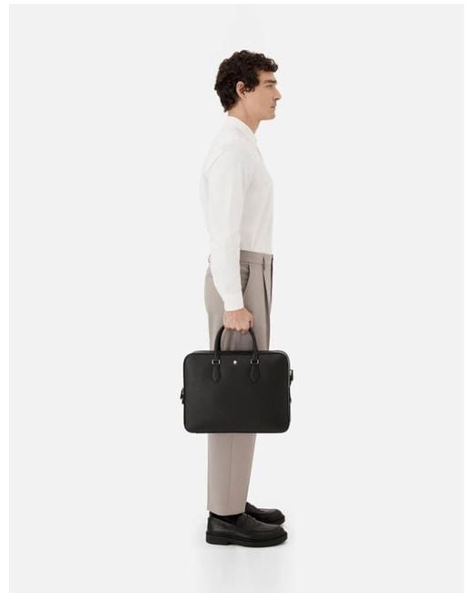 Montblanc Black Logo Logo Briefcase for men