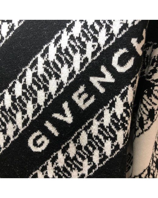 Givenchy White Chain Logo-Print Knitted Jumper for men