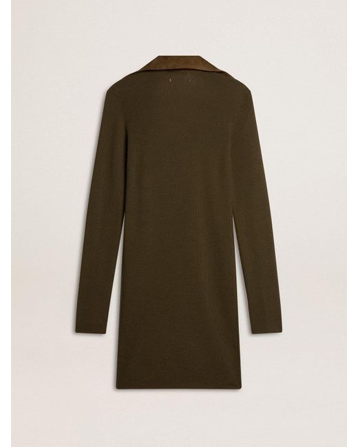 Golden Goose Deluxe Brand Green Long Sleeve Dress