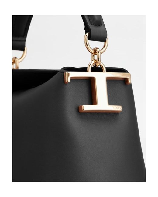 Tod's Black T Case Mini Tote Bag