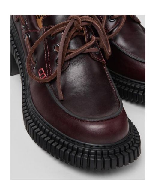Camper Brown Pix London Platform Flat Shoes