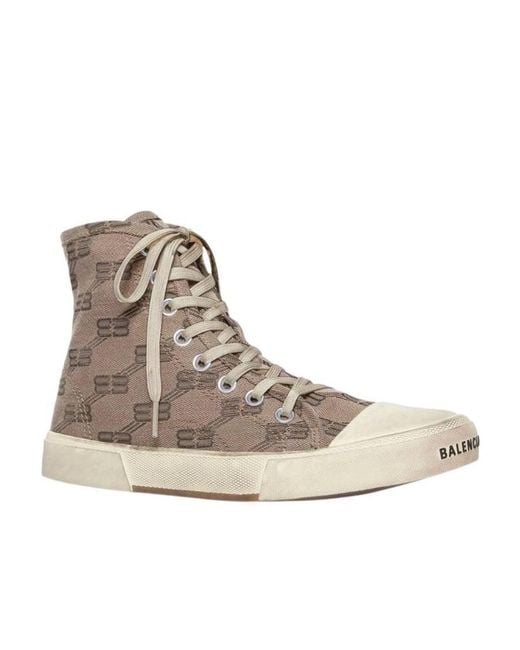 Balenciaga Natural Paris High-Top Sneakers for men