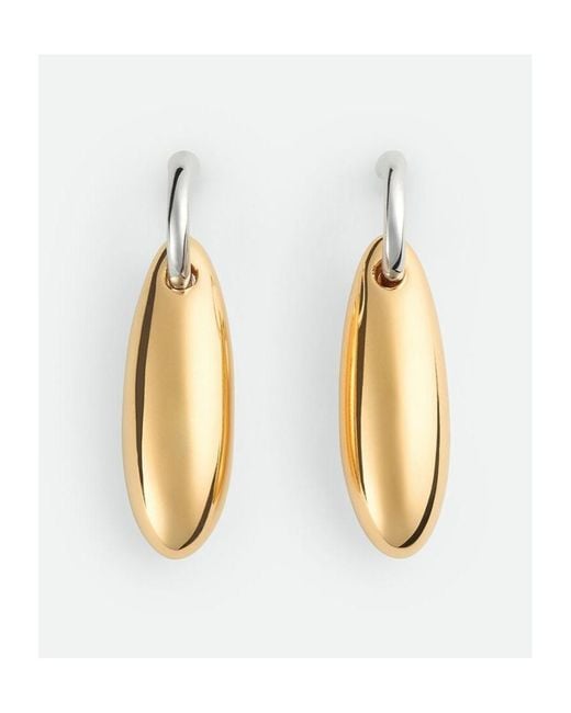 Bottega Veneta Metallic Ellipse Small Earrings