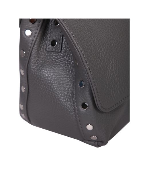 Zanellato Gray Flap Shoulder Bag