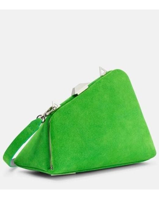 The Attico Green Midnight Logo Clutch