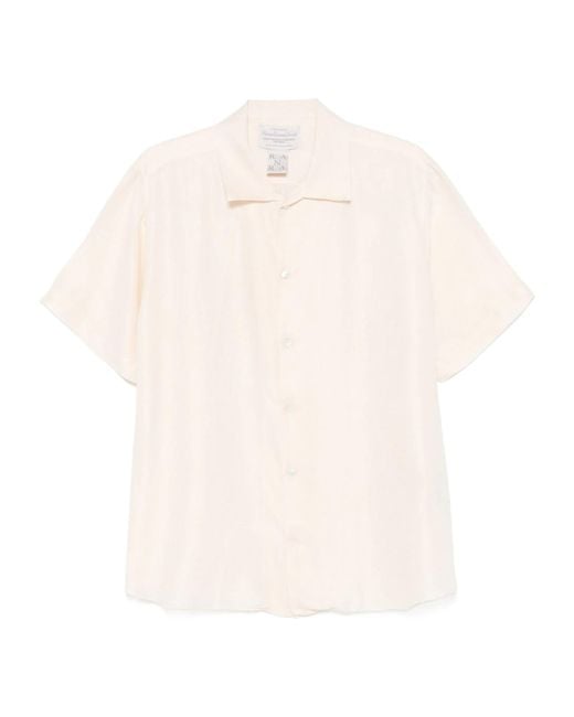 RANRA White Short-Sleeved Shirt for men
