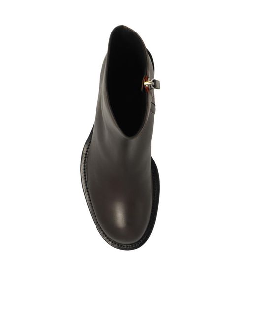Lanvin Black Zip Detailed Ankle Boots