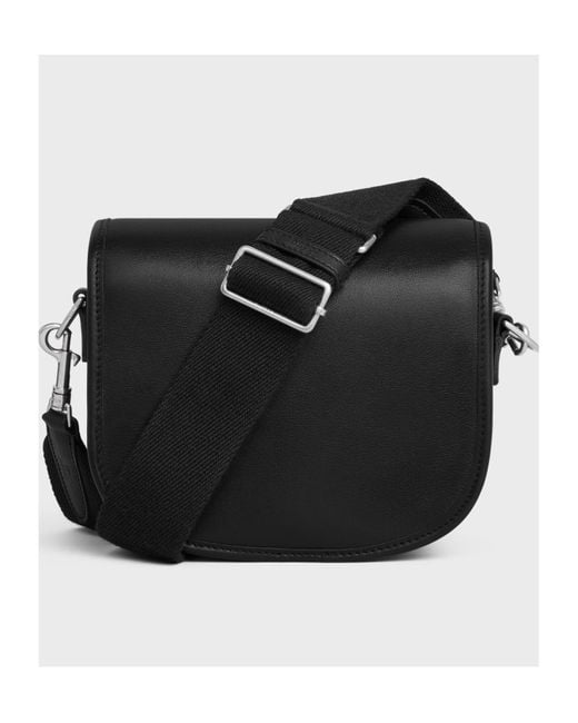 Céline Black Small Besace Strap Triomphe for men