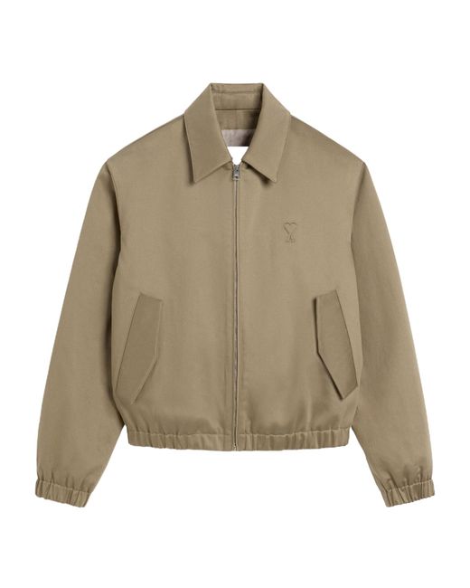 AMI Natural Ami Ami De Coeur Zipped Jacket for men