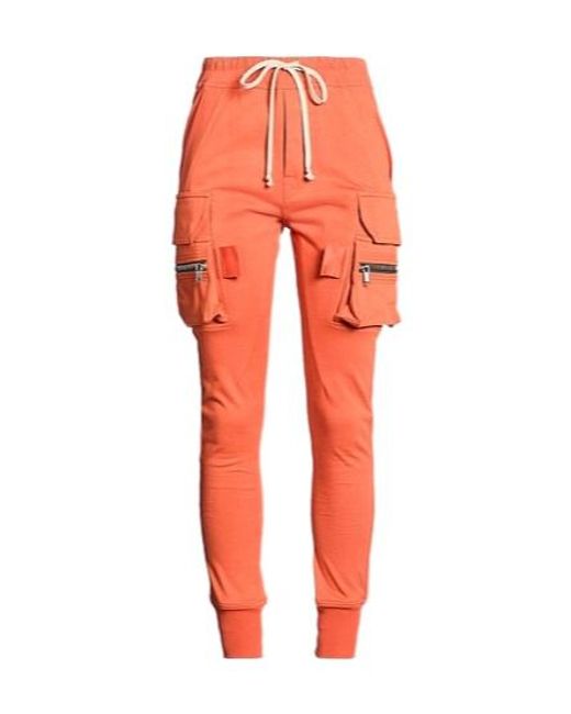 Rick Owens Orange Simple Cargo Pants