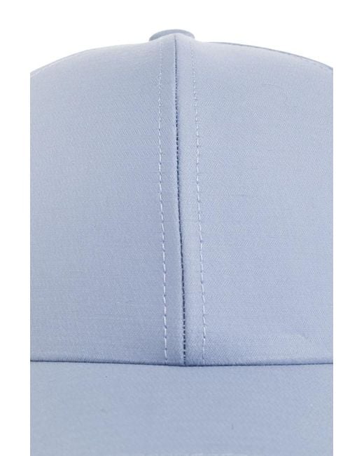 Balmain Blue Curved Peak Baseball Cap for men
