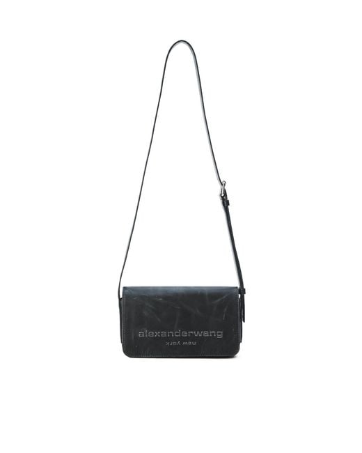 Alexander Wang White Flap Leather Crossbody Bag