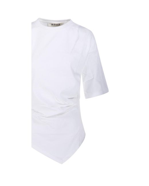 Rohe White Reinvented Twisted T-Shirt