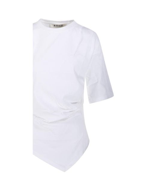 Rohe White Reinvented Twisted T-Shirt