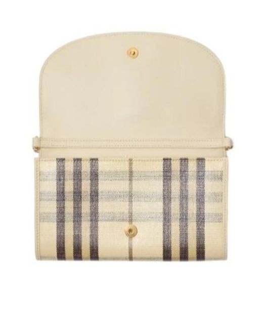Burberry Natural Check Chain Strap Mini Bag