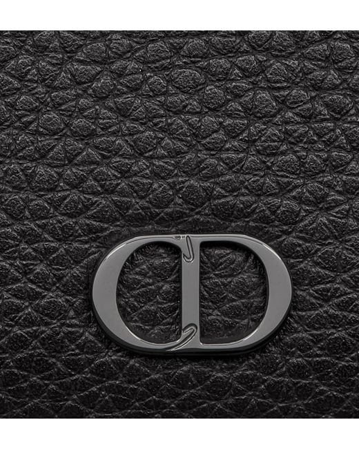 Dior Black Cd Icon Zipped Coin Purse for men