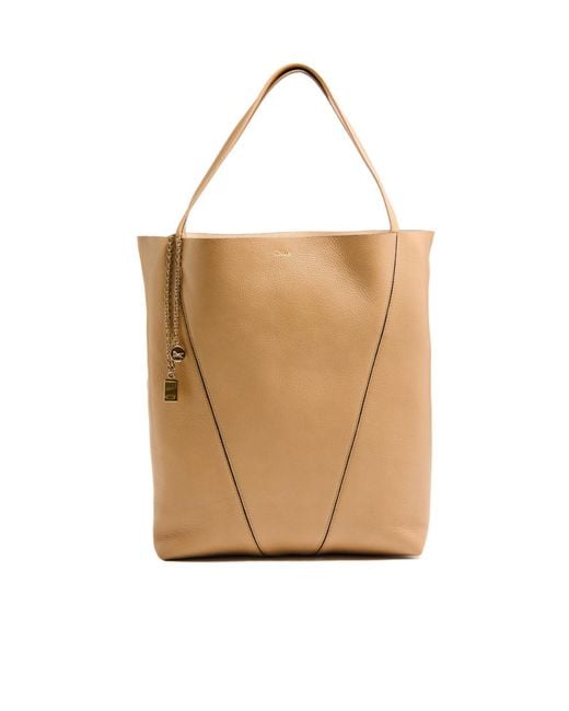Chloé Natural Chloé Spin Large Tote Bag