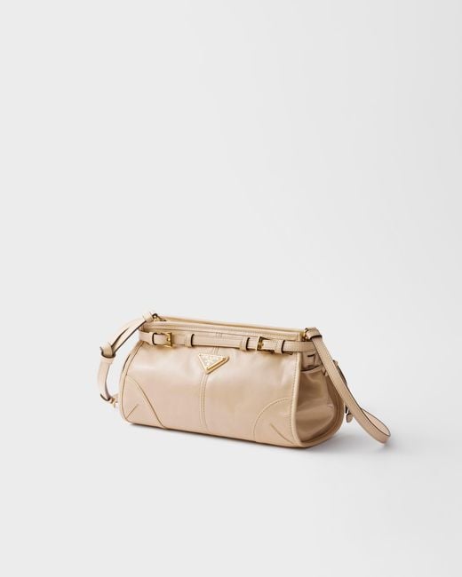 Prada Natural Bonnie Small Leather Shoulder Bag