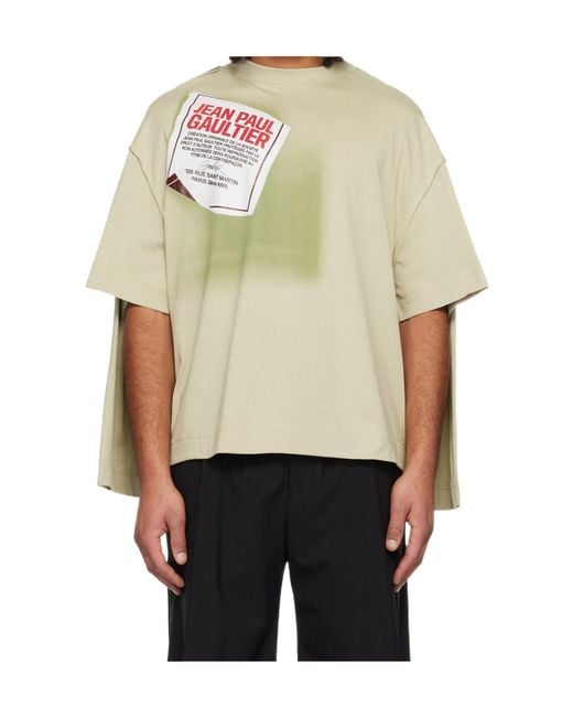 Jean Paul Gaultier The Gaultier Label Double T-Shirt in Natural