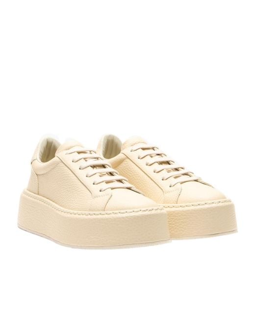 Casadei Natural I-Box Platform Low-Top Sneakers