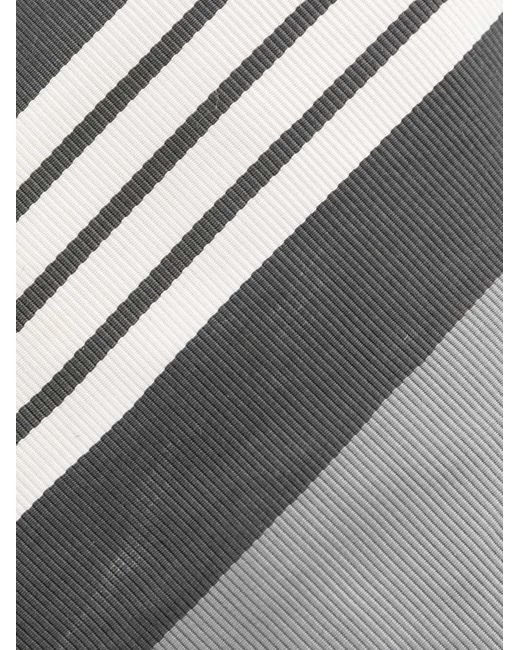 Thom Browne Metallic 4-Bar Stripe Tie for men
