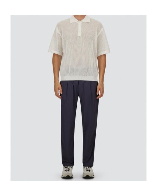 Herno Blue Drawstring-Waist Tapered Trousers for men