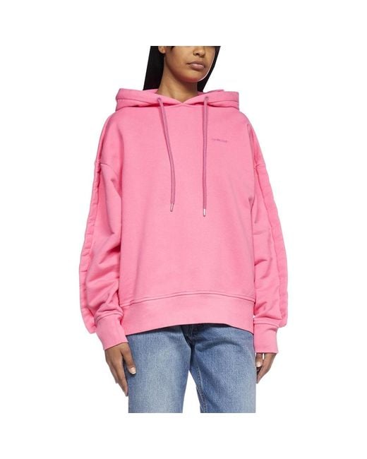 Ambush Pink Stitched Edge Drawstring Hoodie