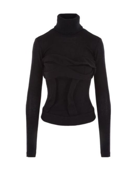 JORDANLUCA Black Turtleneck Sweater