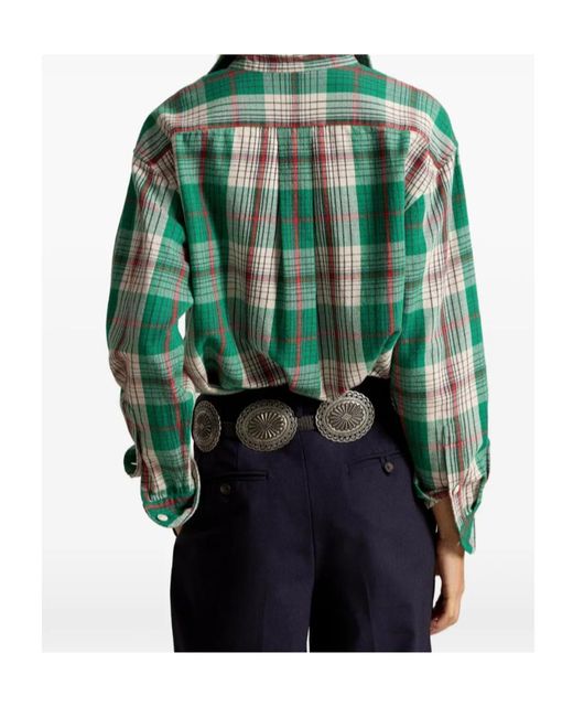 Polo Ralph Lauren Green Plaid-Pattern Shirt