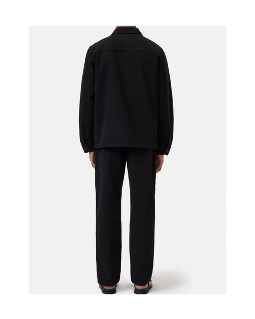 Closed Black Twill-Weave Shirt Jacket for men