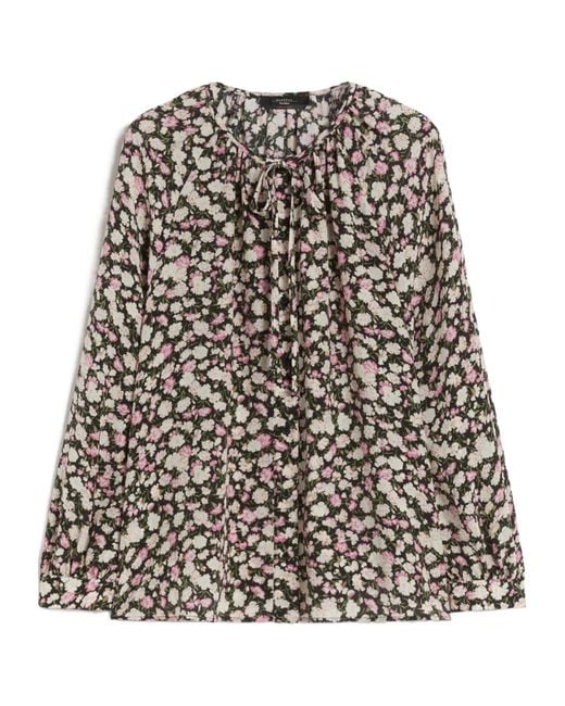 Weekend by Maxmara Multicolor Printed Silk Shirt