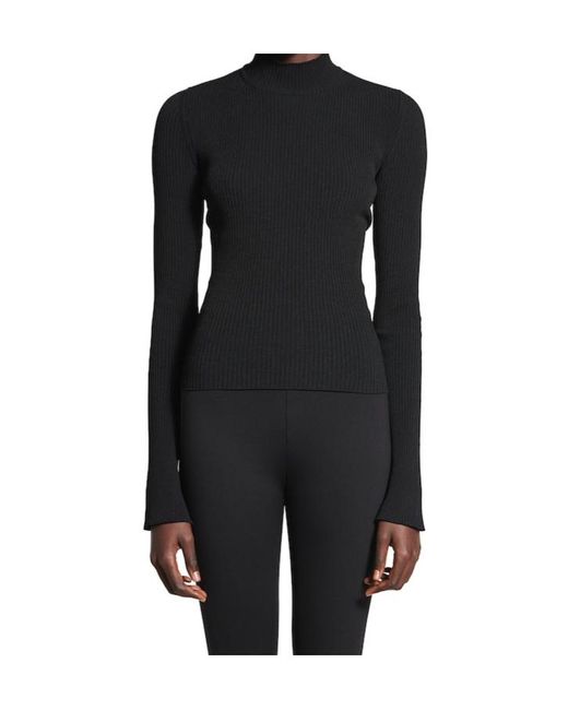 Balenciaga Black Lace-Up Detailed Knit Sweater
