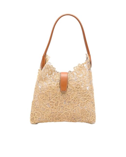 Ermanno Scervino Natural Medium-Sized Shoulder Bag