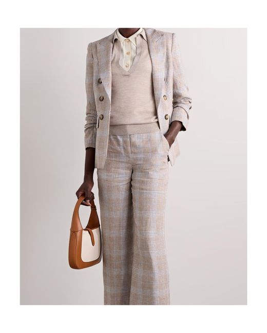 Veronica Beard Multicolor Beacon Dickey Gathered Checked Blazer